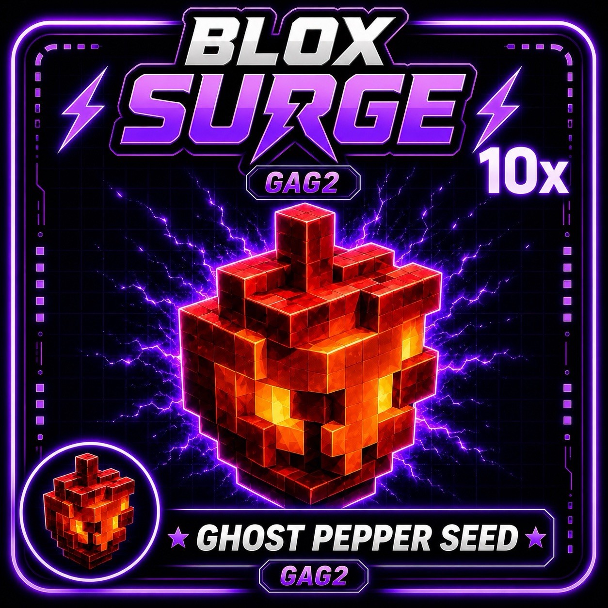 🌱Grow A Garden 2🌱 | 10x Ghost Pepper Seed 🌶️ | CHEAP AND FAST DELIVERY⚡️