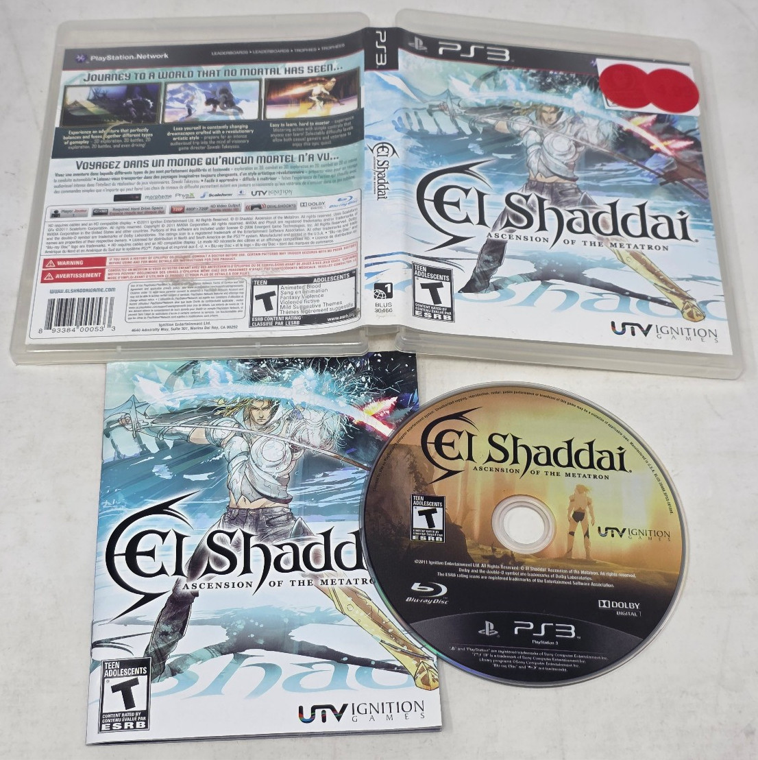 PS3 El Shaddai Ascension of the Metatron *w/Manual*Tested*F/S*