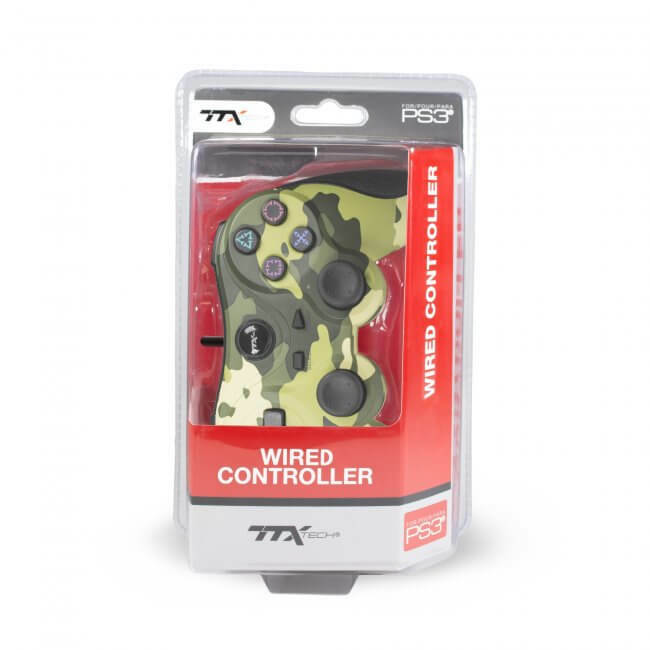 TTX Tech PS3 Camouflage Wired USB Controller Camo