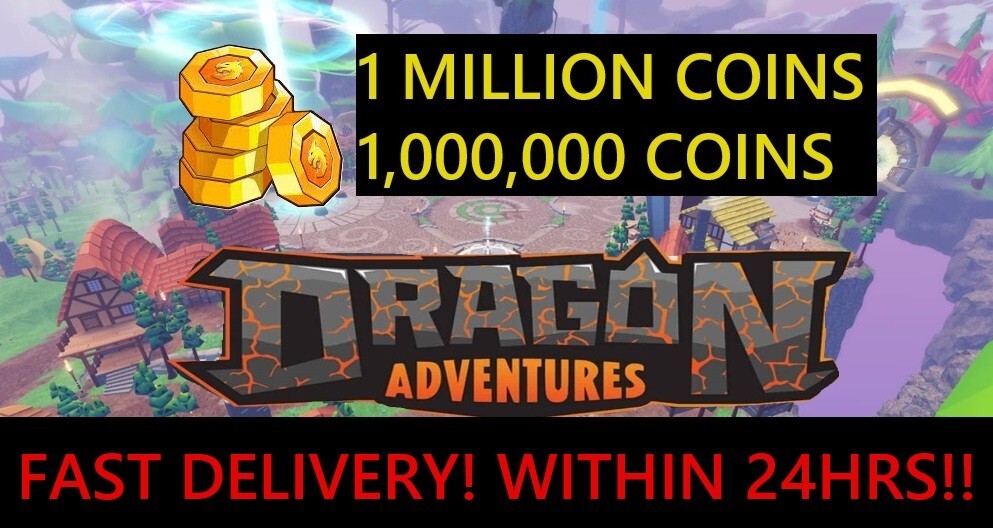 [BUNDLED WITH FREE GIFT] Roblox | Dragon Adventures | 1 Million Coins | Coins