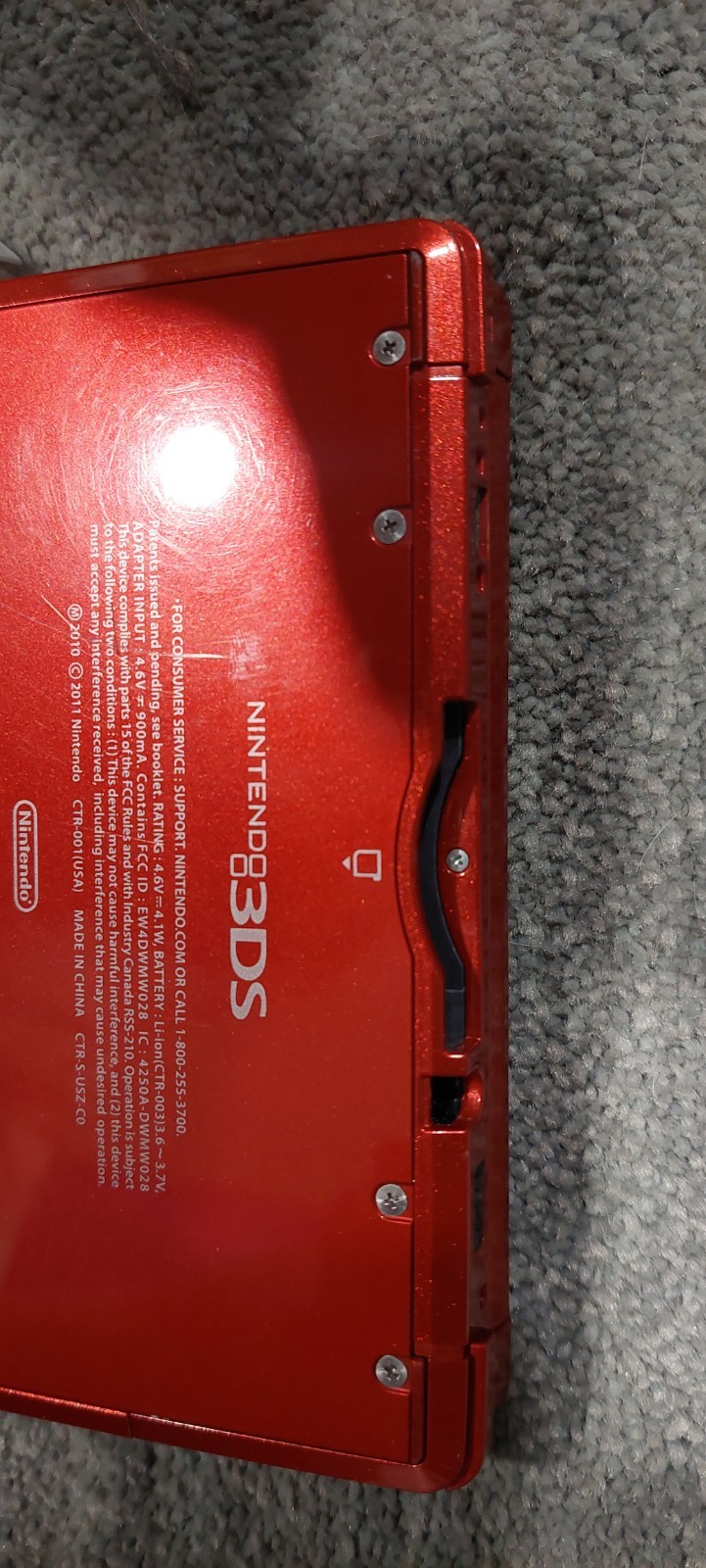 Nintendo 3DS Handheld System – 3d Mario Land Edition Flame Red Used See Pics