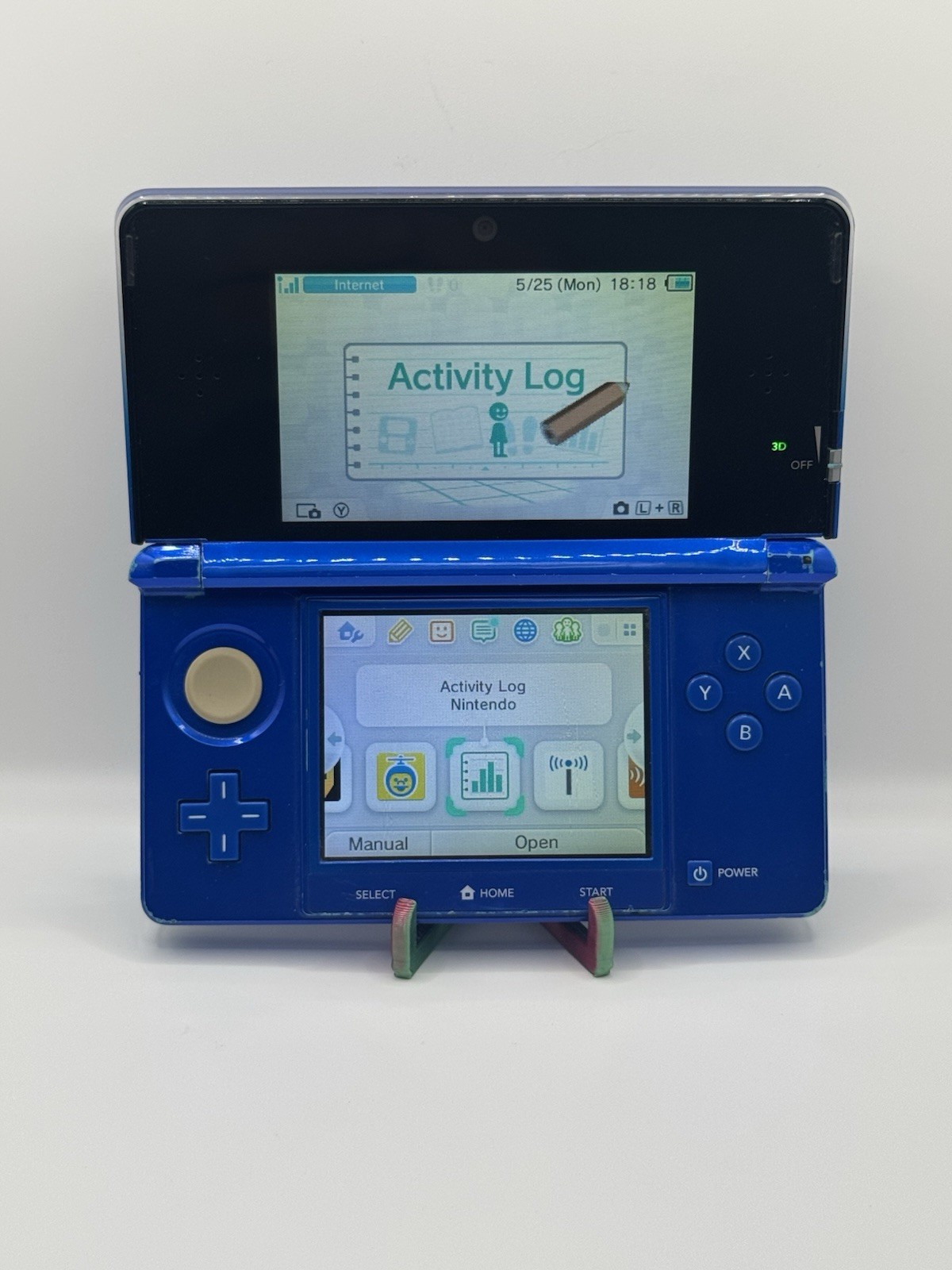 *US SELLER* Nintendo 3DS System in box -dark blue Region USA, Charger Tested
