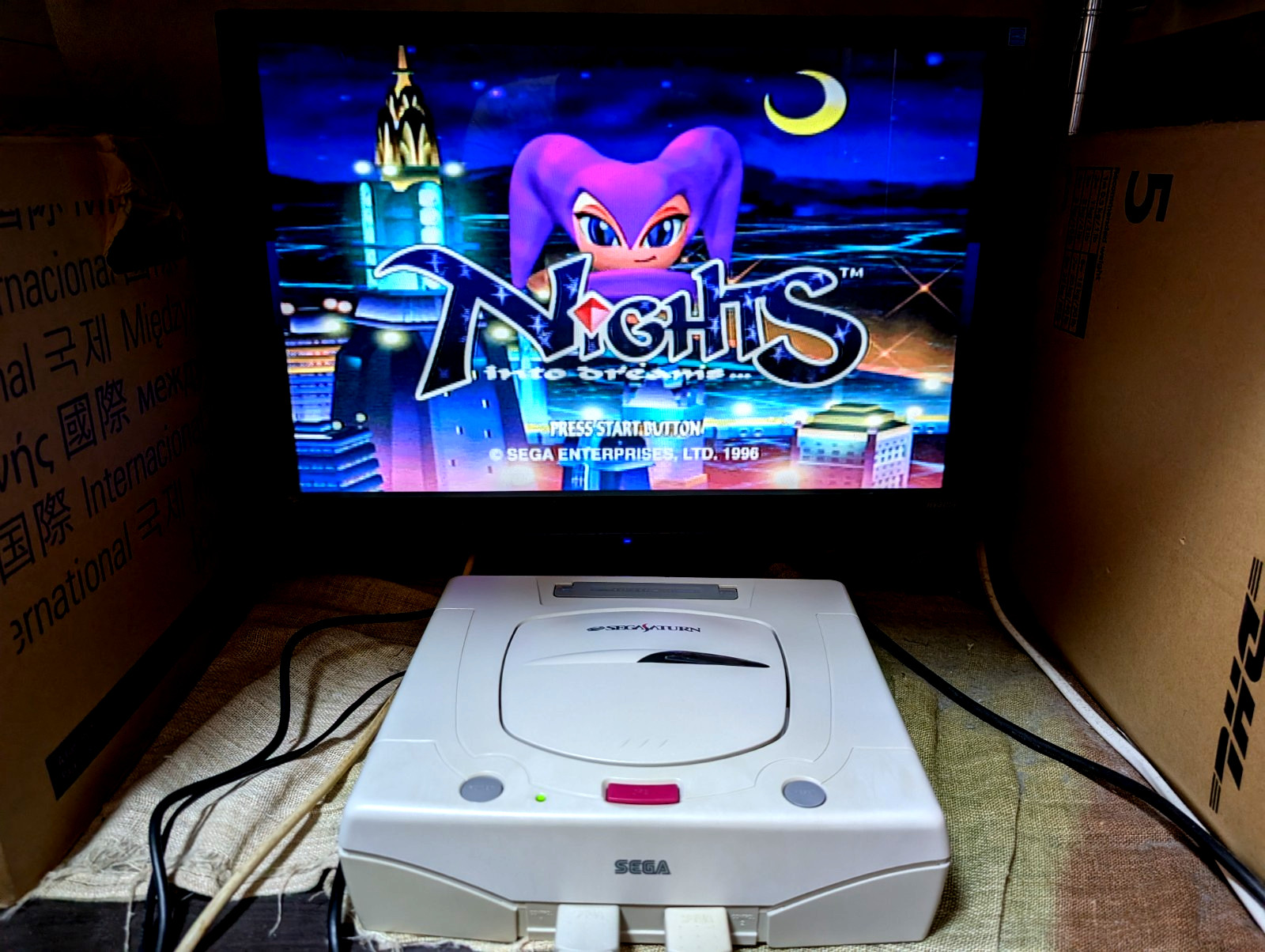Sega Saturn White Console 3D Multi controller Nights Enemy Zero Japan