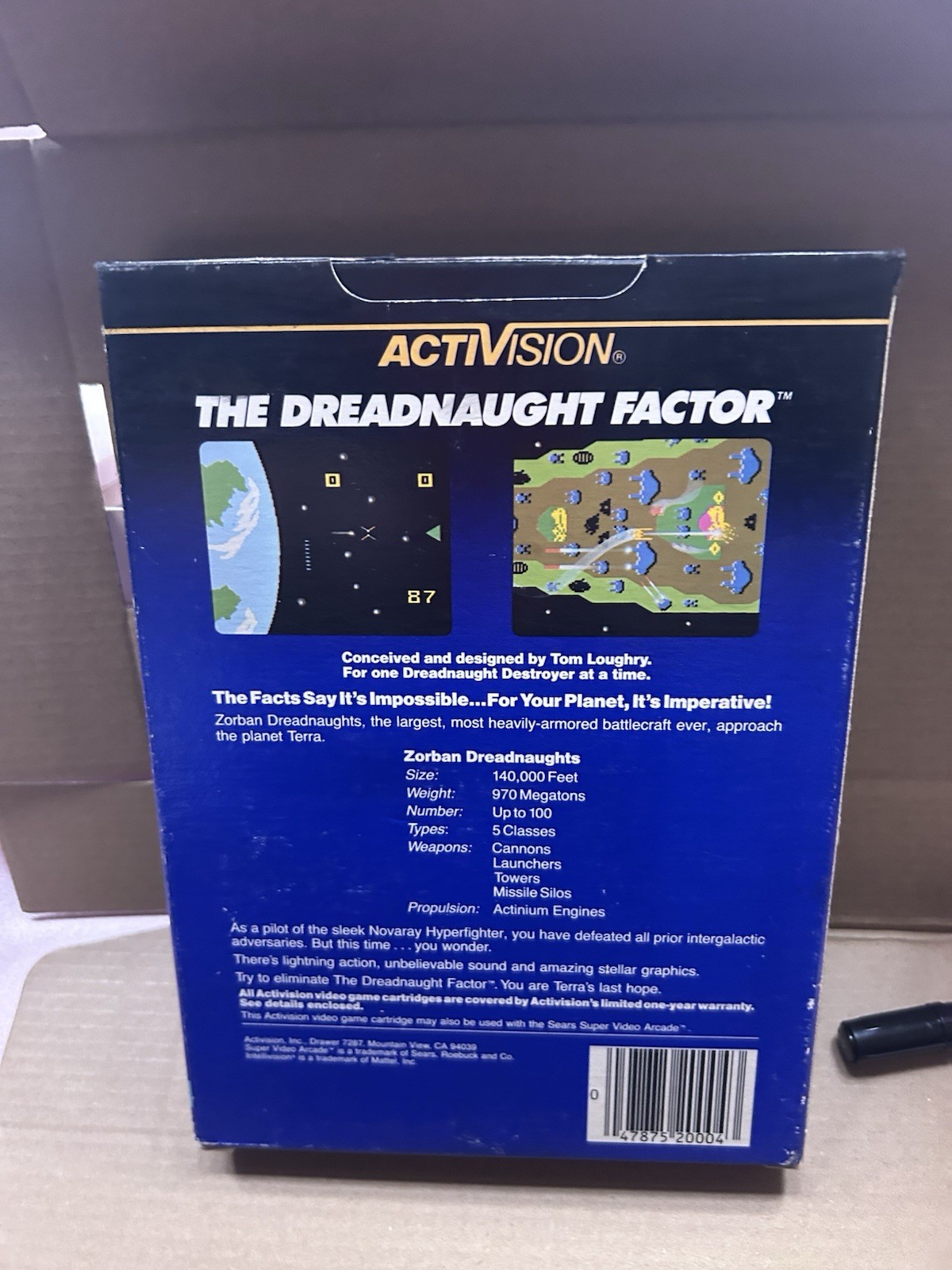 THE DREADNAUGHT FACTOR INTELLIVISION CIB TESTED 7/3