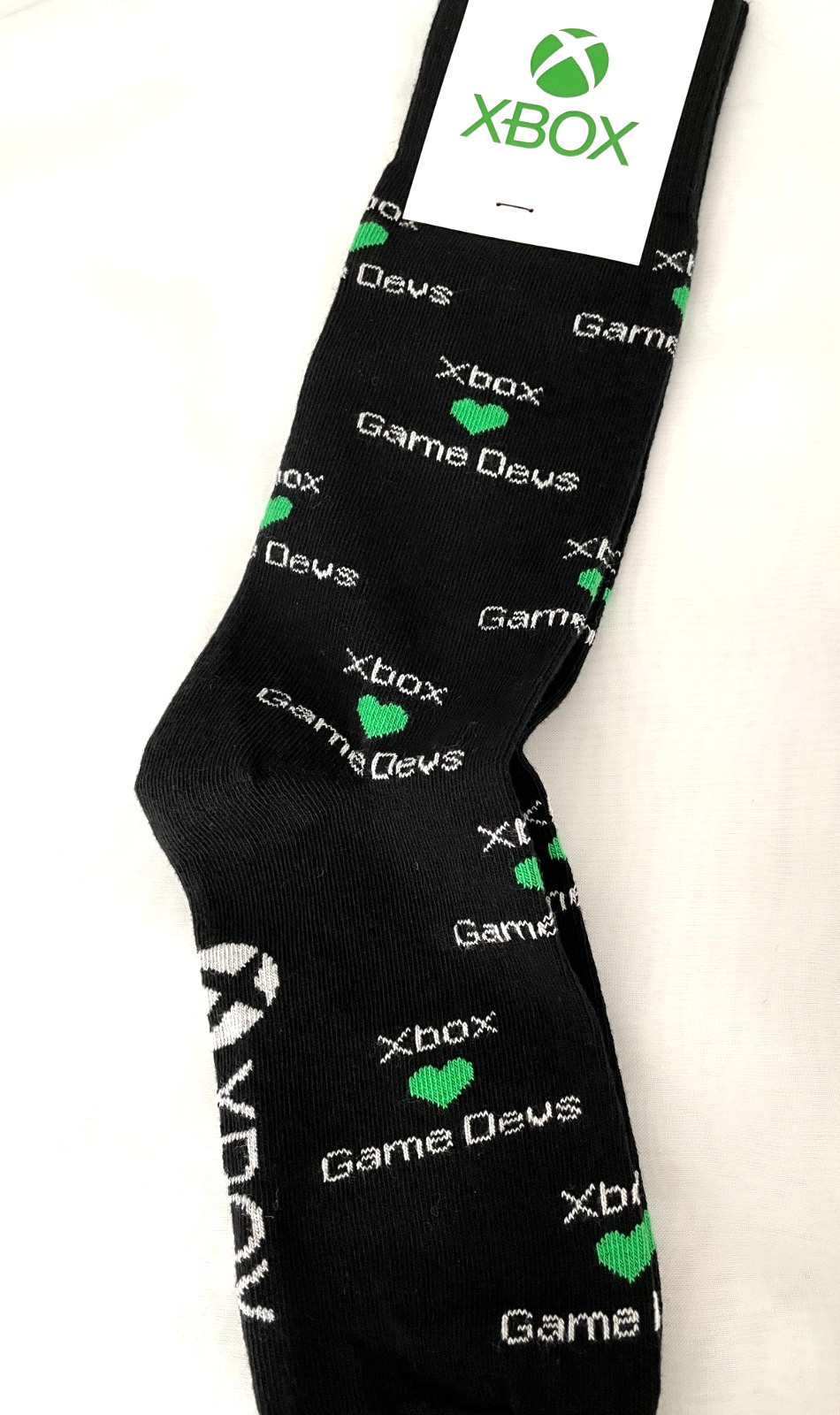 Lot Of 2 Xbox Gaming Console Logo Adult Crew Socks Two Pairs