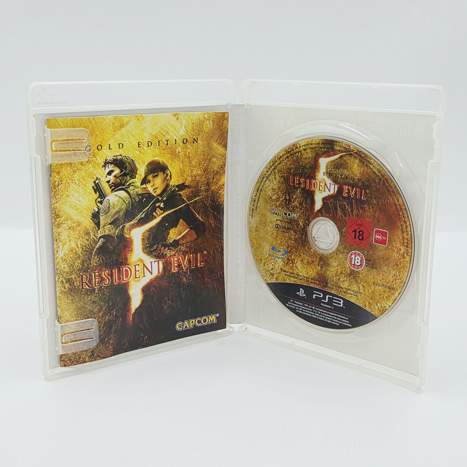 Resident Evil PS3 Capcom MA15+ Survival Horror Gold Edition Disc with manual