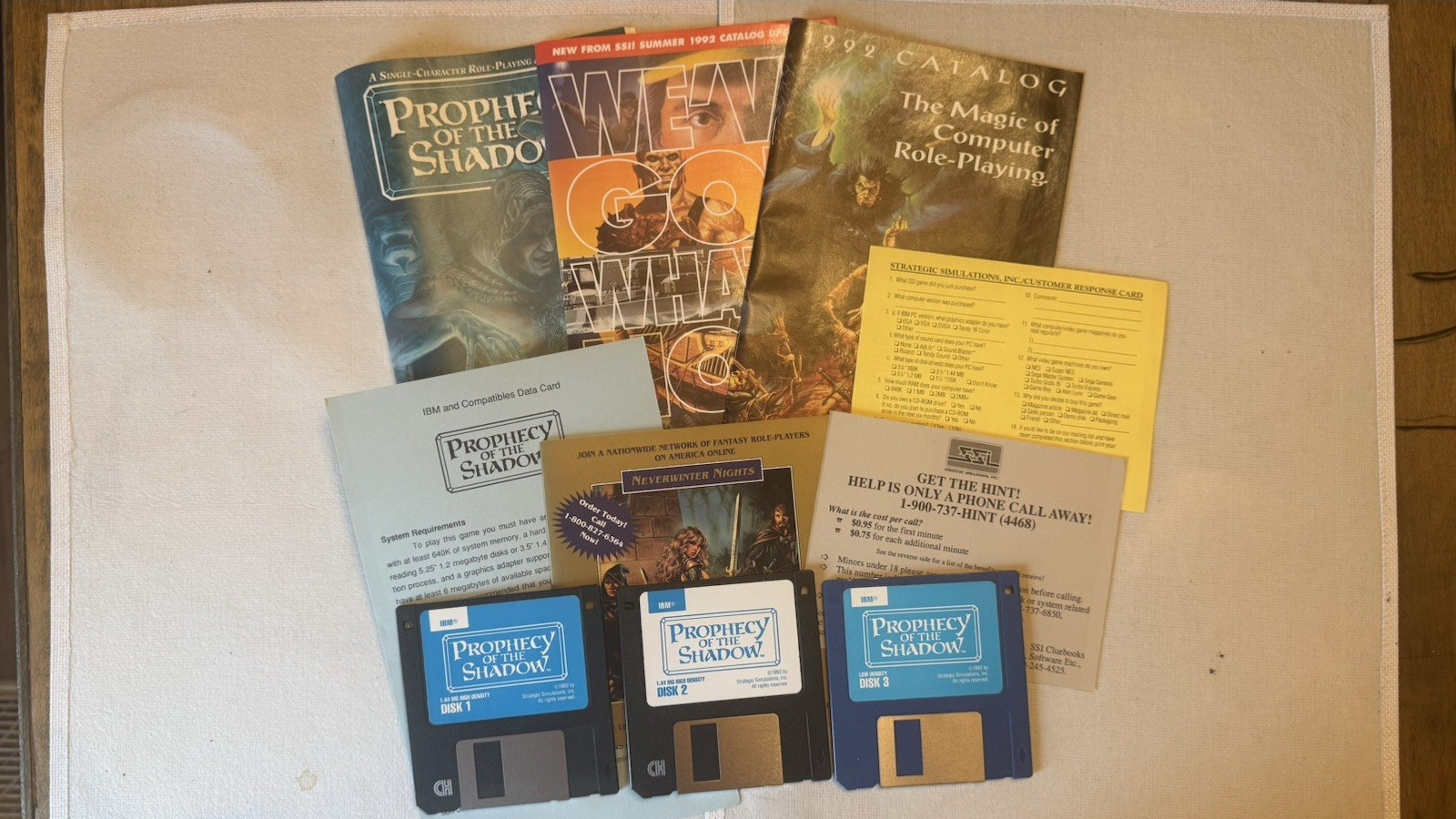 TSR SSI 6271 Prophecy of the Shadow 1992 Complete