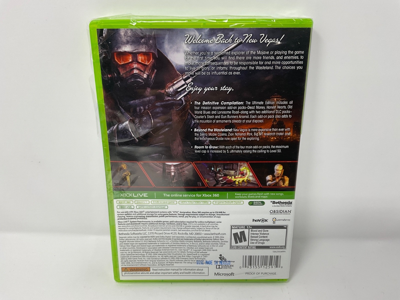 Fallout New Vegas Ultimate Edition Platinum Hits Xbox 360 READ