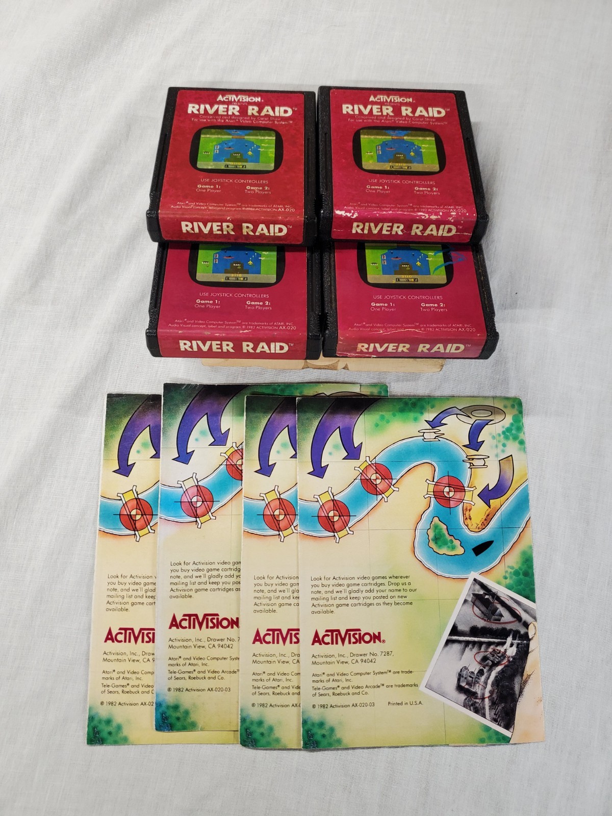 River Raid (Atari 2600, 1982) Cartridge & Manual
