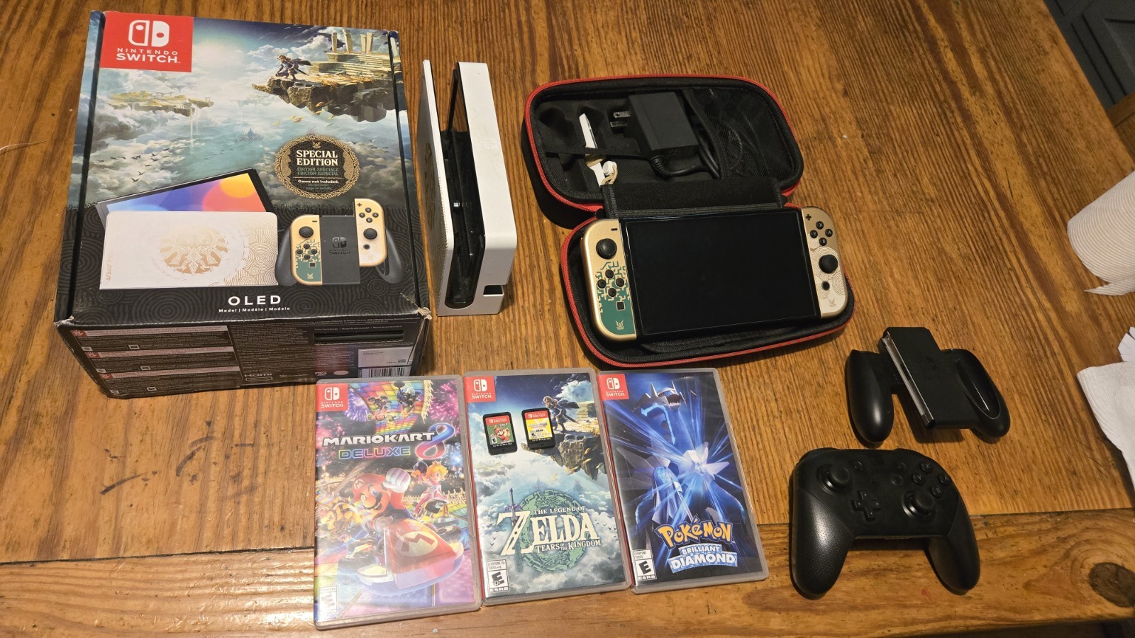 Nintendo Switch OLED Zelda Special Edition 128GB Bundle Box Games 256gb SD