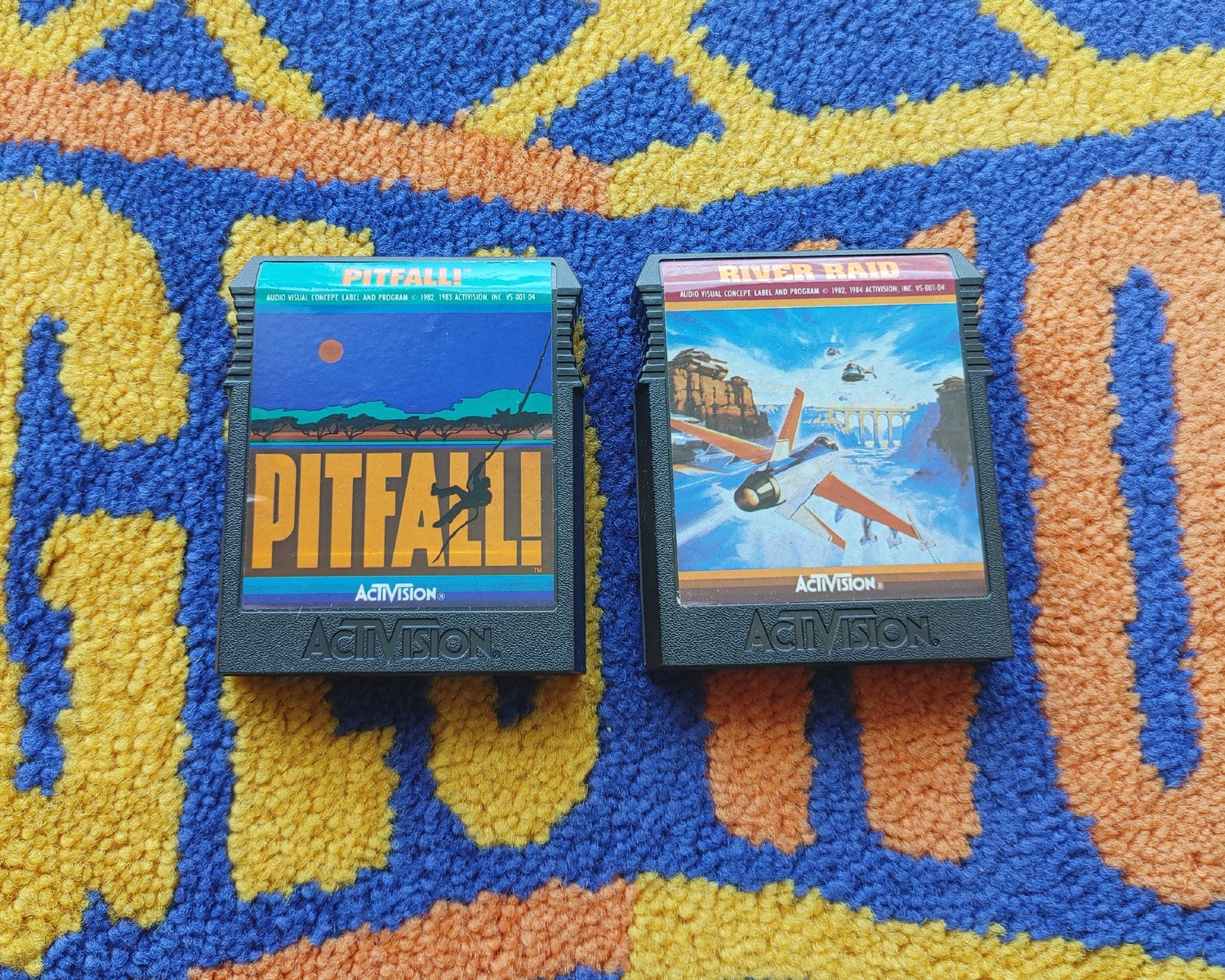 ColecoVision PITFALL + RIVER RAID w/manuals
