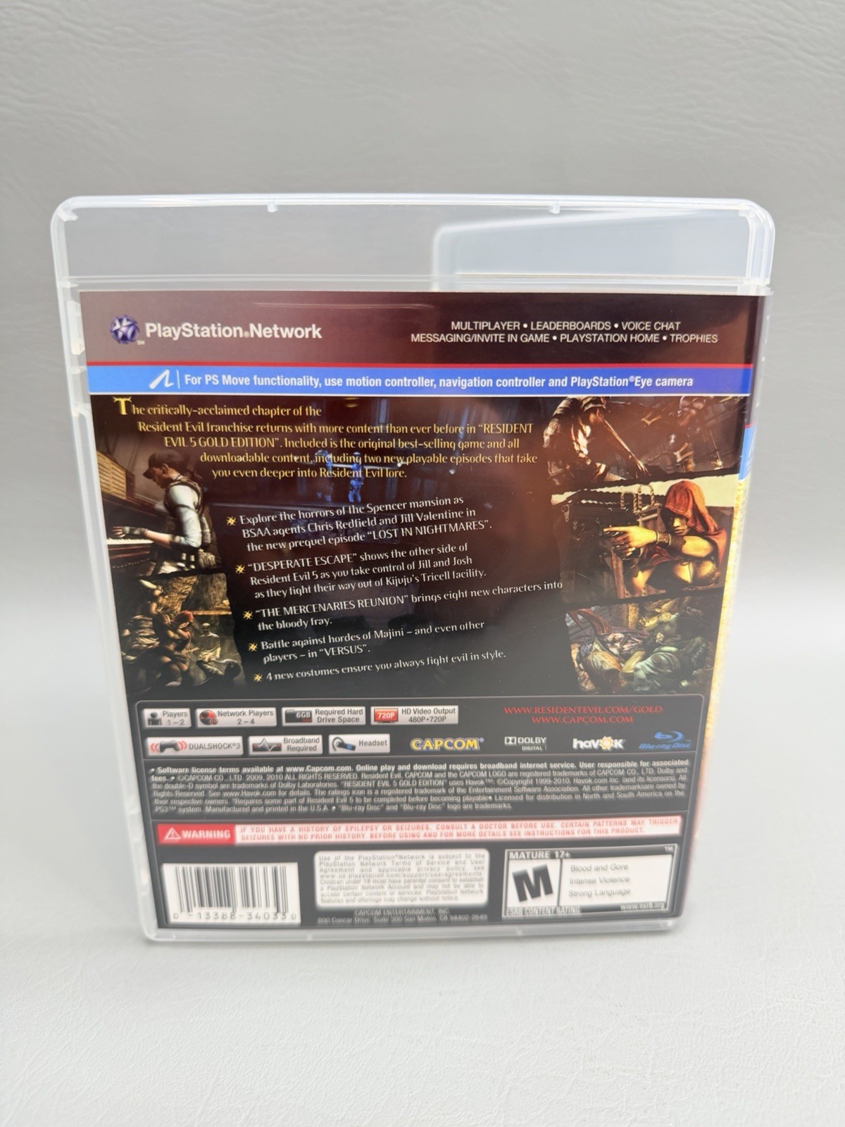 Resident Evil 5: Gold Edition (Sony PlayStation 3, 2010) CIB – Near Mint