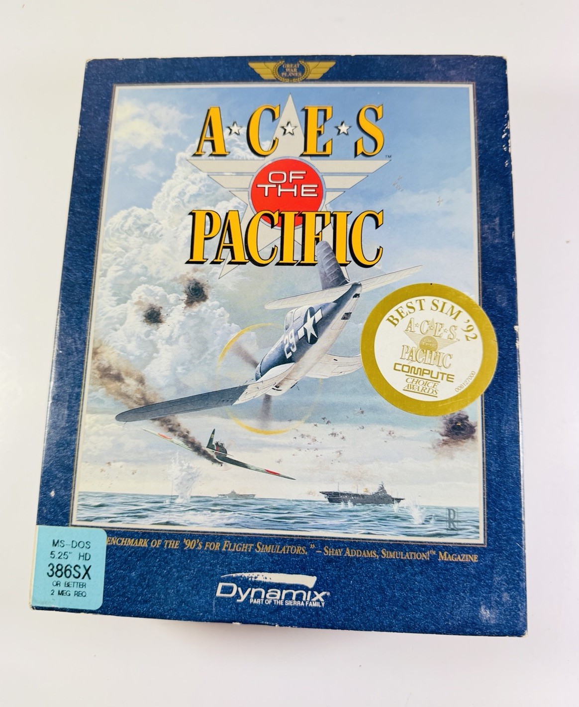 Aces of the Pacific Dynamix 1992 PC Game 3.5″ Floppy Disk ML441