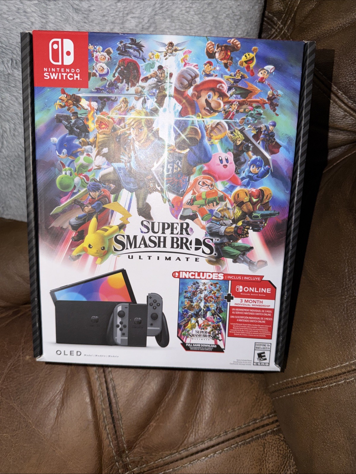 Nintendo Switch (OLED Model) Super Smash Bros. Bundle 64GB Console NEVER OPENED