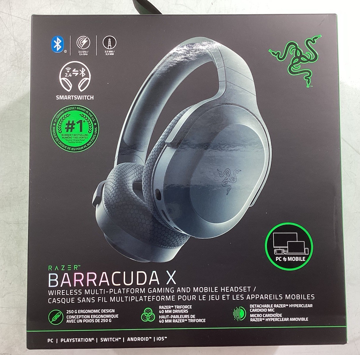 Razer Barracuda X Wireless Gaming Headset – Black (RZ0404430100R3U1)