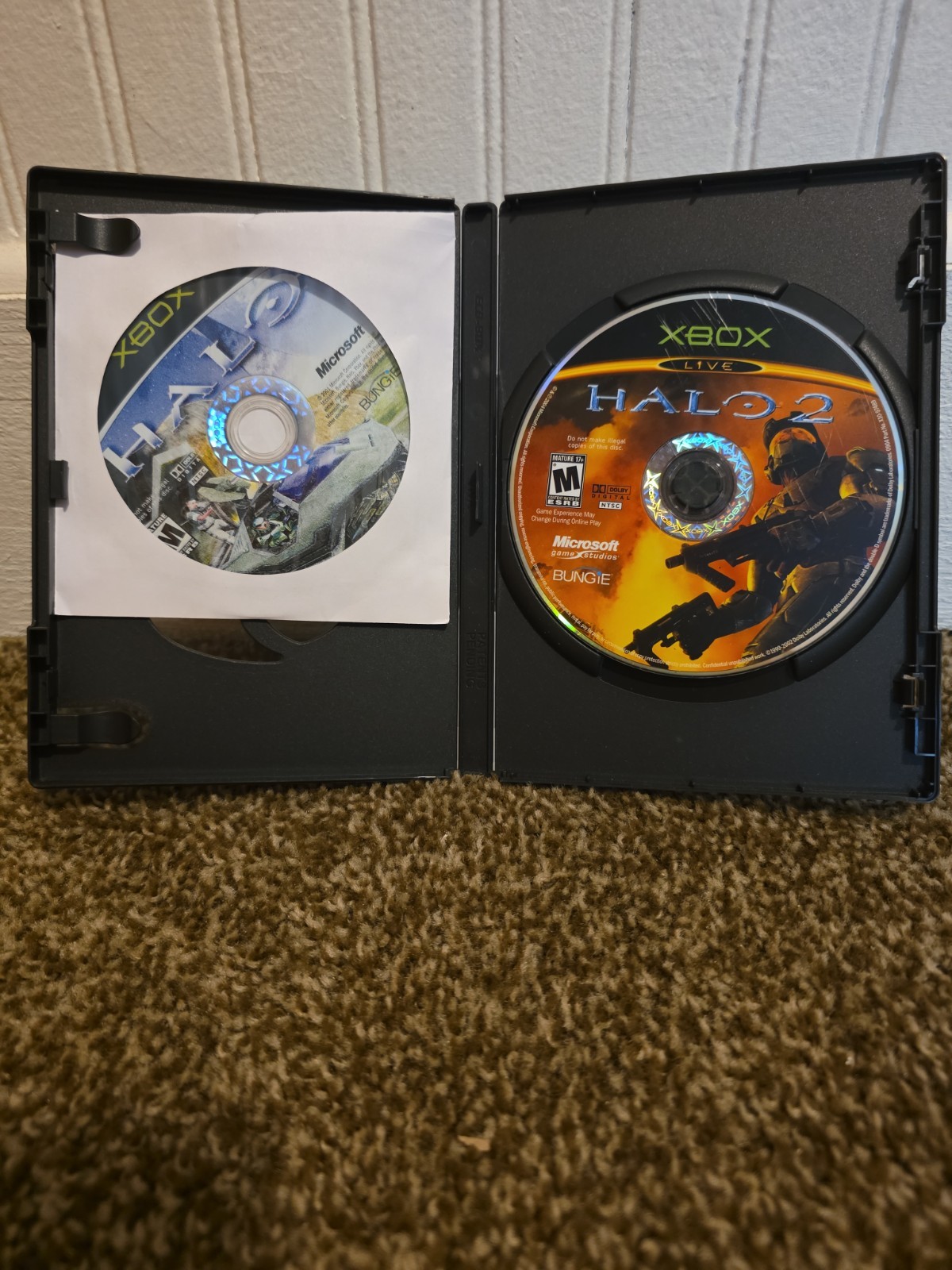 Halo: Combat Evolved & Halo 2 (Microsoft Xbox, 2001) DISCS ONLY