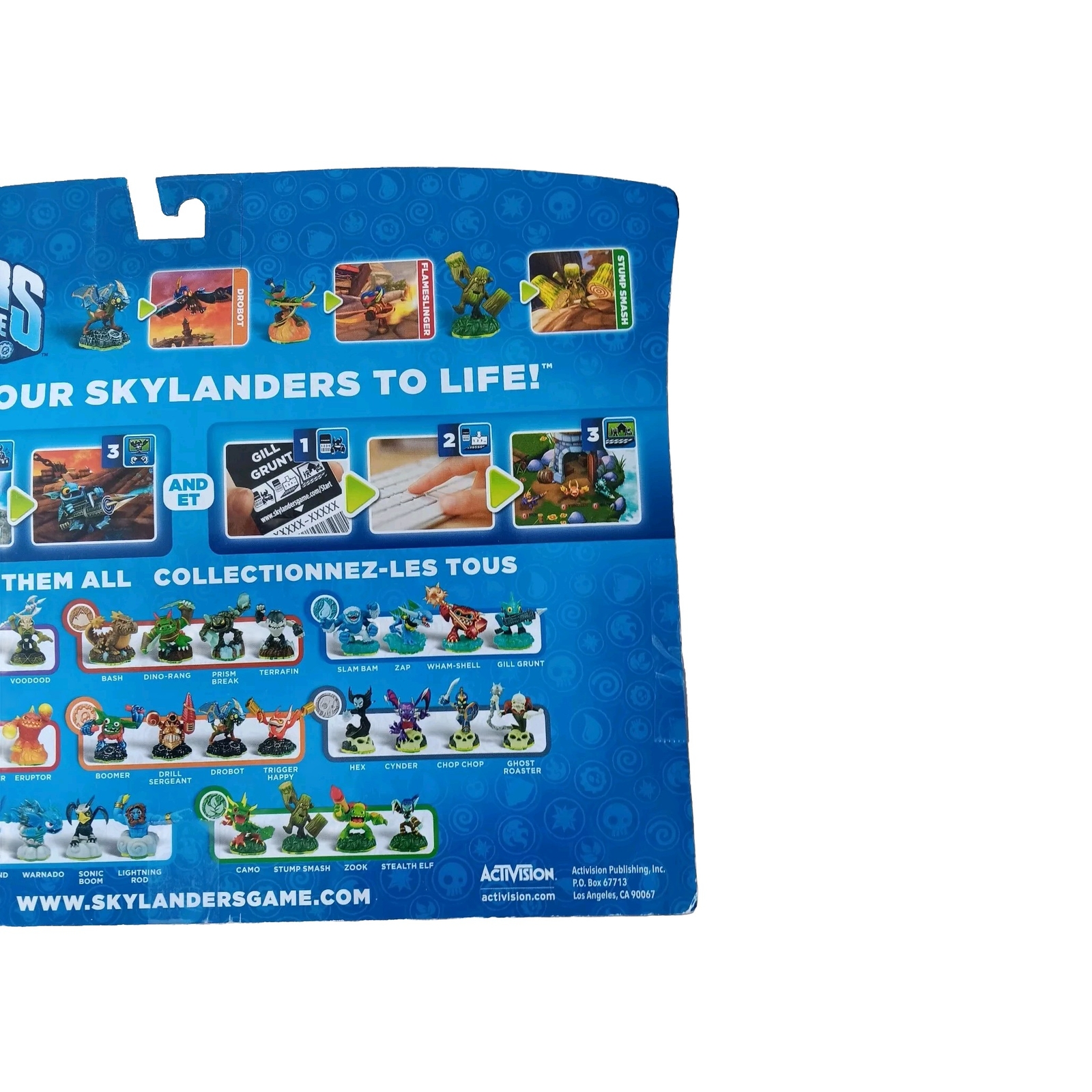 Skylanders Spyro’s Adventure 3 Pack Drobot Flameslinger Stump Smash New Loose