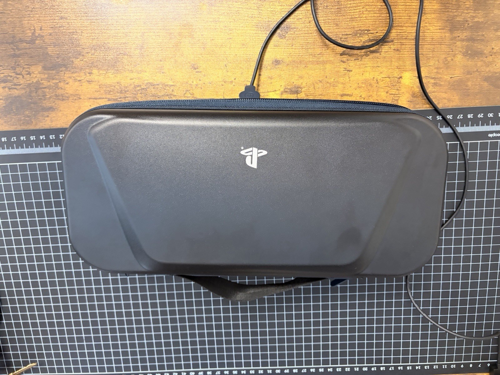 PlayStation Portal Remote Player w/ Hard Shell Carrying Case, Black/Blue