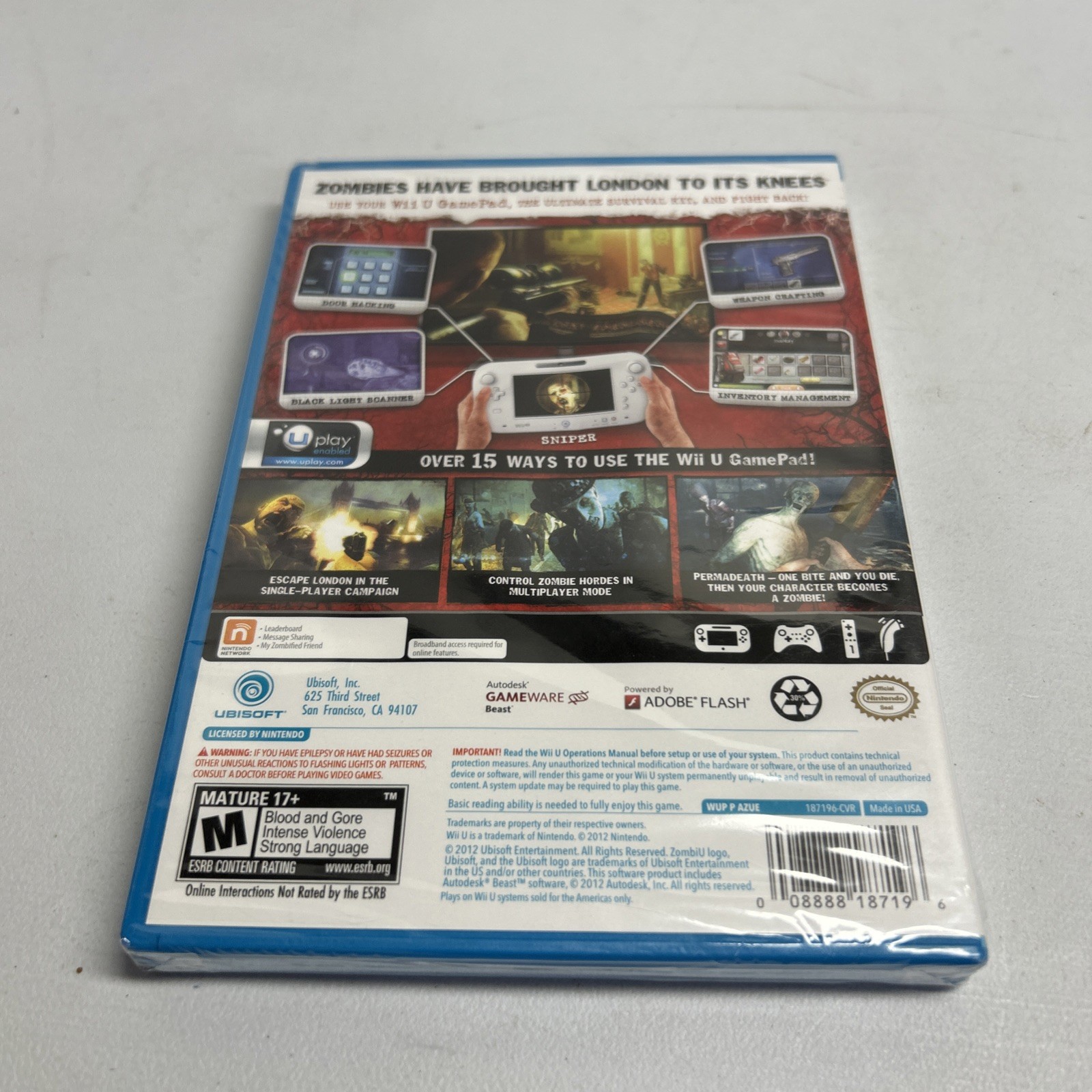 ZombiU Nintendo Wii U Unopened Sealed