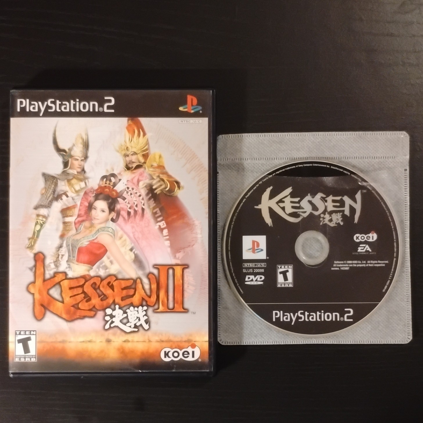 Koei Kessen & Kessen II PS2: Lot of 2 Kessen Games- Both Tested & Working