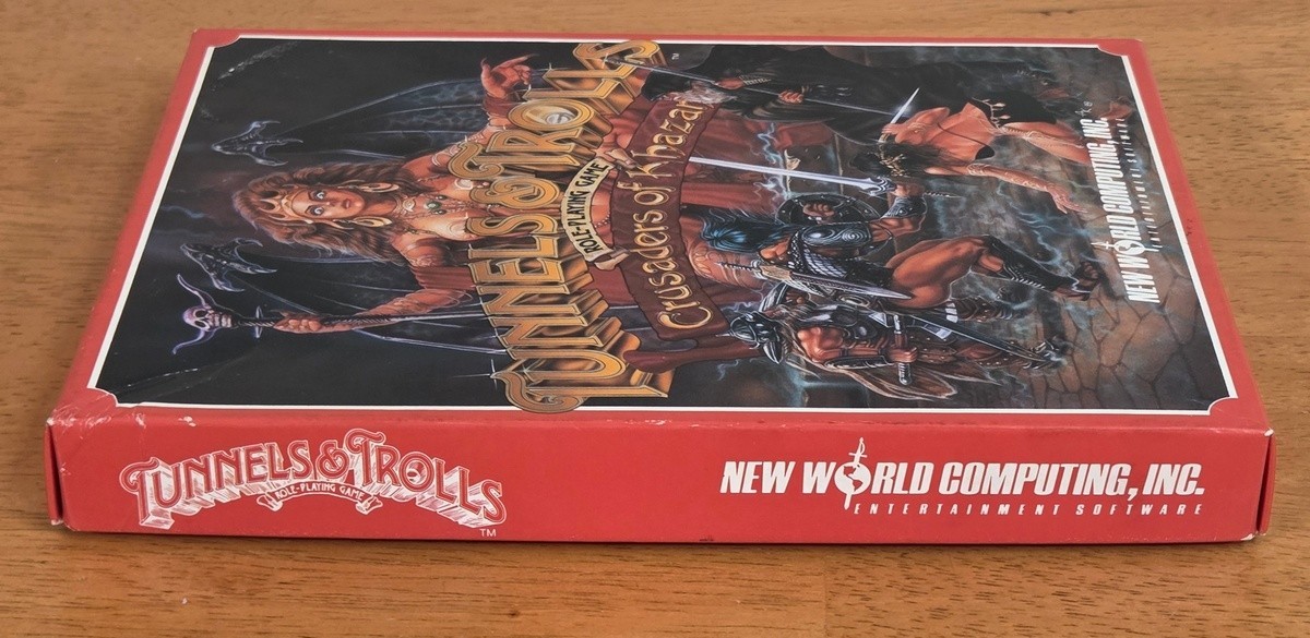 Tunnels Trolls Crusaders Khazan IBM PC Big Box Game 3.5″ Complete CIB 1990 Map