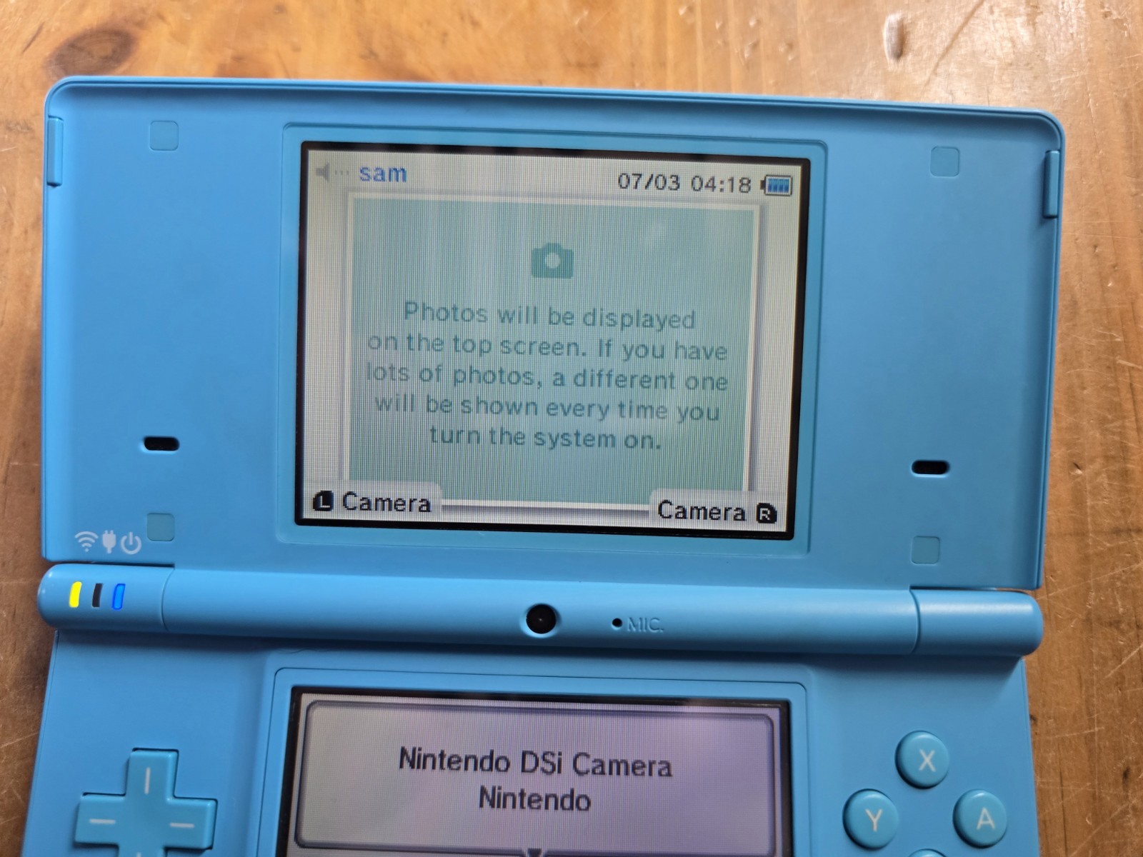 Nintendo DSi TWL.001 Teal Blue Video Game Handheld System W/Charger WORKING
