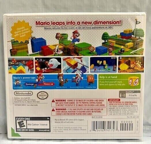 Super Mario 3D Land 3DS Brand New Game (Platform 2011)