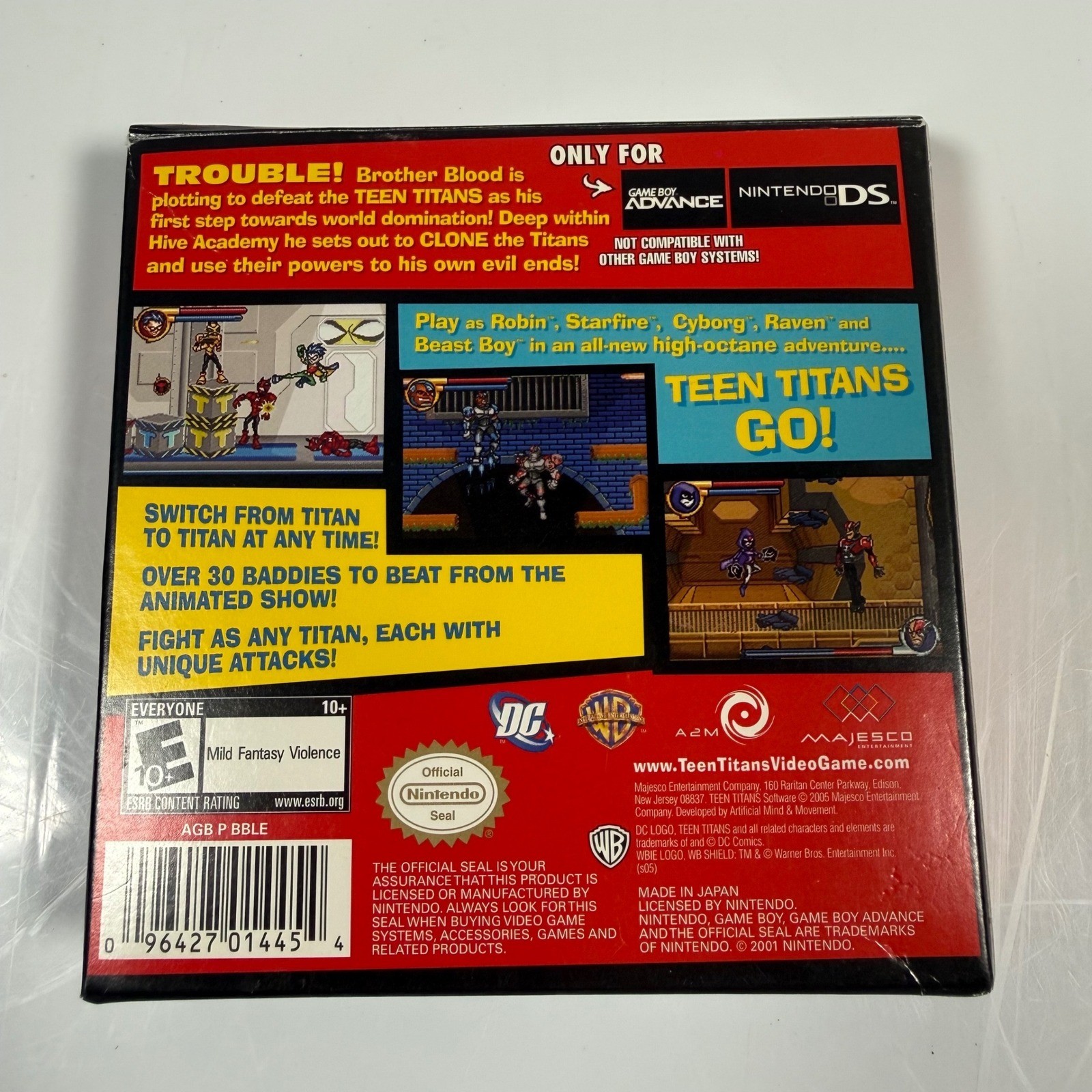 Majesco Teen Titans Video Game Nintendo Game Boy Advance Complete Boxed GBA