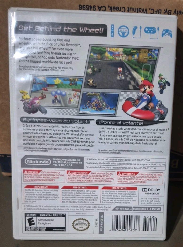 Mario Kart Wii (Nintendo, 2008) CIB W/ MANUEL AND INSERT