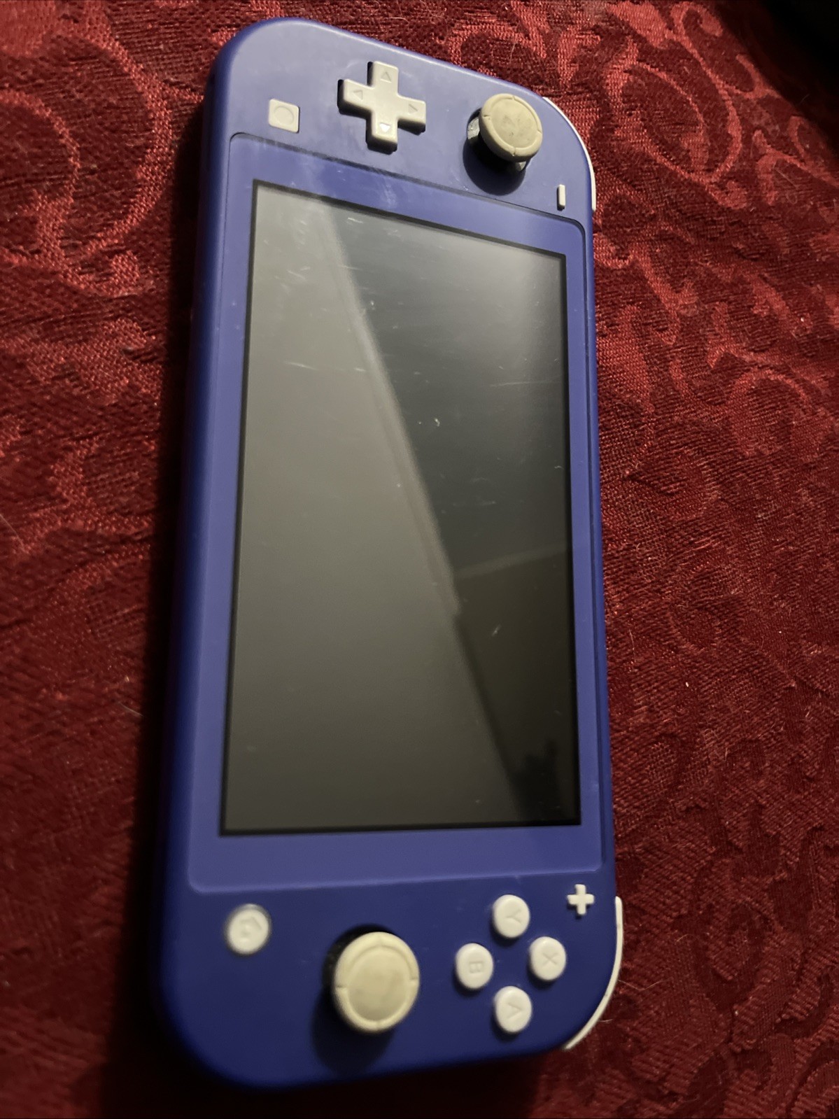 Nintendo Switch Lite Blue 32GB Console Broken FOR PARTS READ! Screen Black