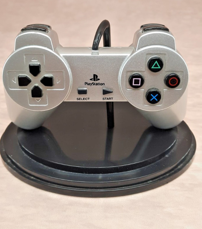 PlayStation Mini Controller Display Stand Silver 2018 SCEA Official Collectible