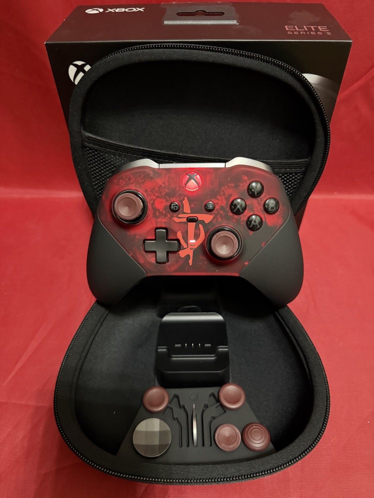 Microsoft Xbox Elite Series 2 Controller- DOOM The Dark Ages Shell + Accs + Case