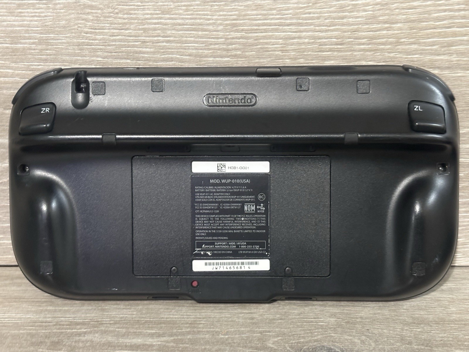 Nintendo Wii U WUP-010 US GamePad Black + Charging Cradle Dock ONLY – NO CHARGER