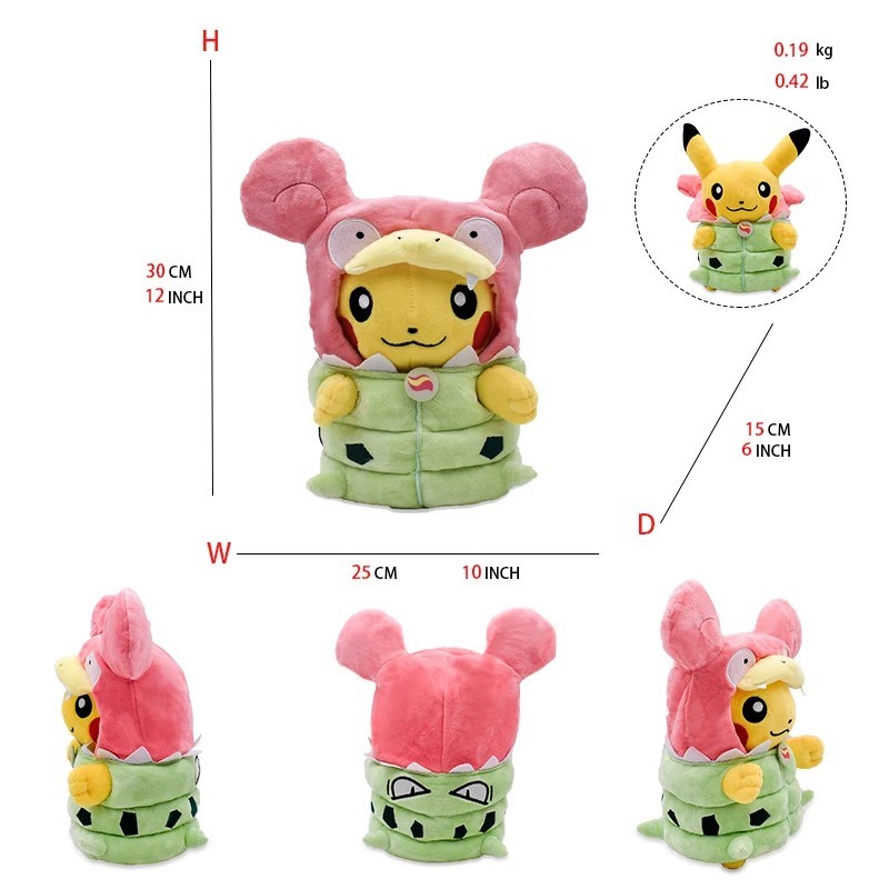 Pokemon Pikachu Hoodie Poncho Plushies Collection Cosplay Cute Soft Plush Toy