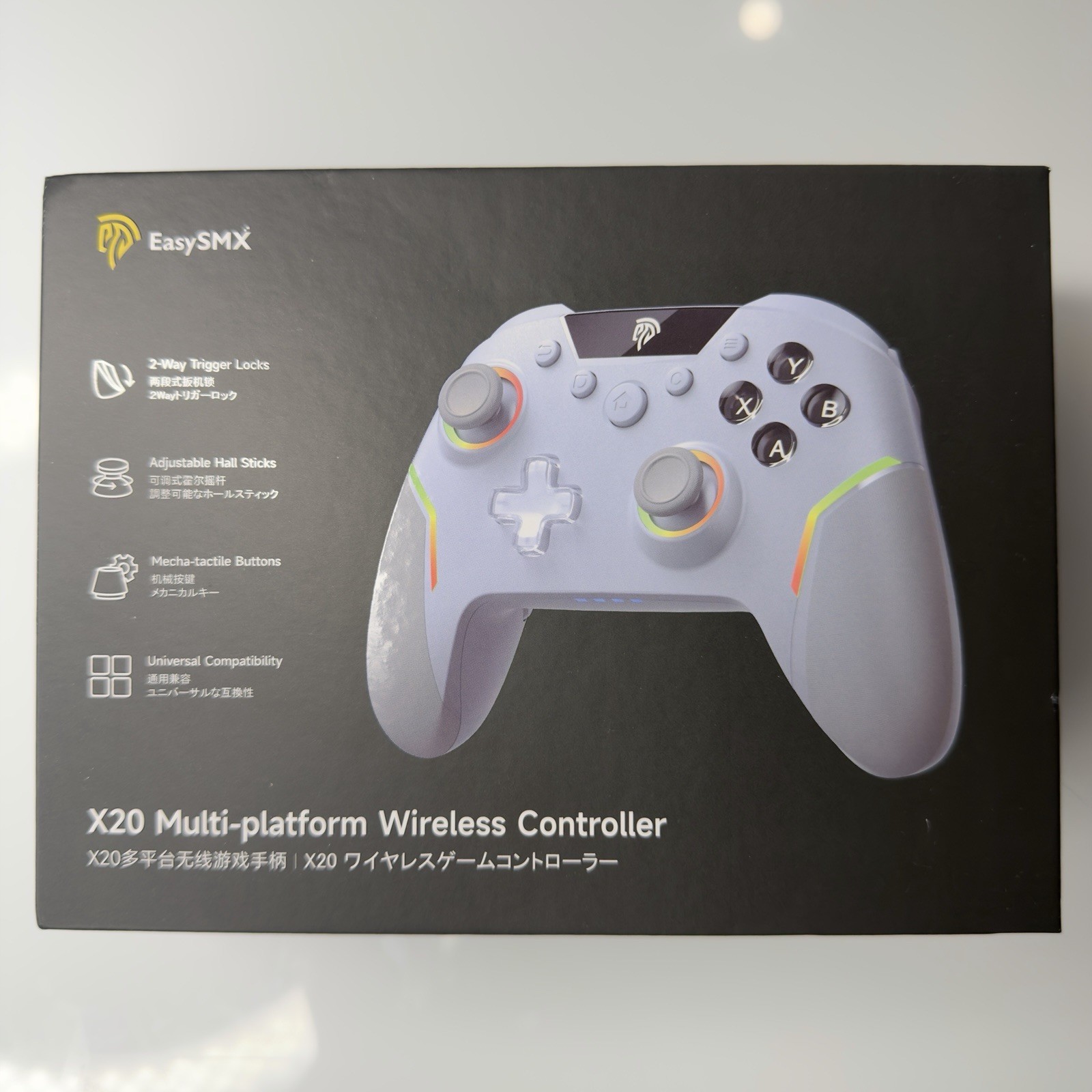 EasySMX X20 Multiplatform White Gaming Controller (Trigger Lock + Hall Effect)