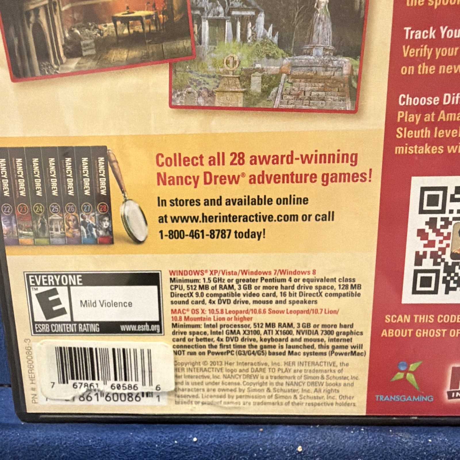 Nancy Drew PC/Mac DVD-ROM And Windows Bonus Edition Games Lot of 8