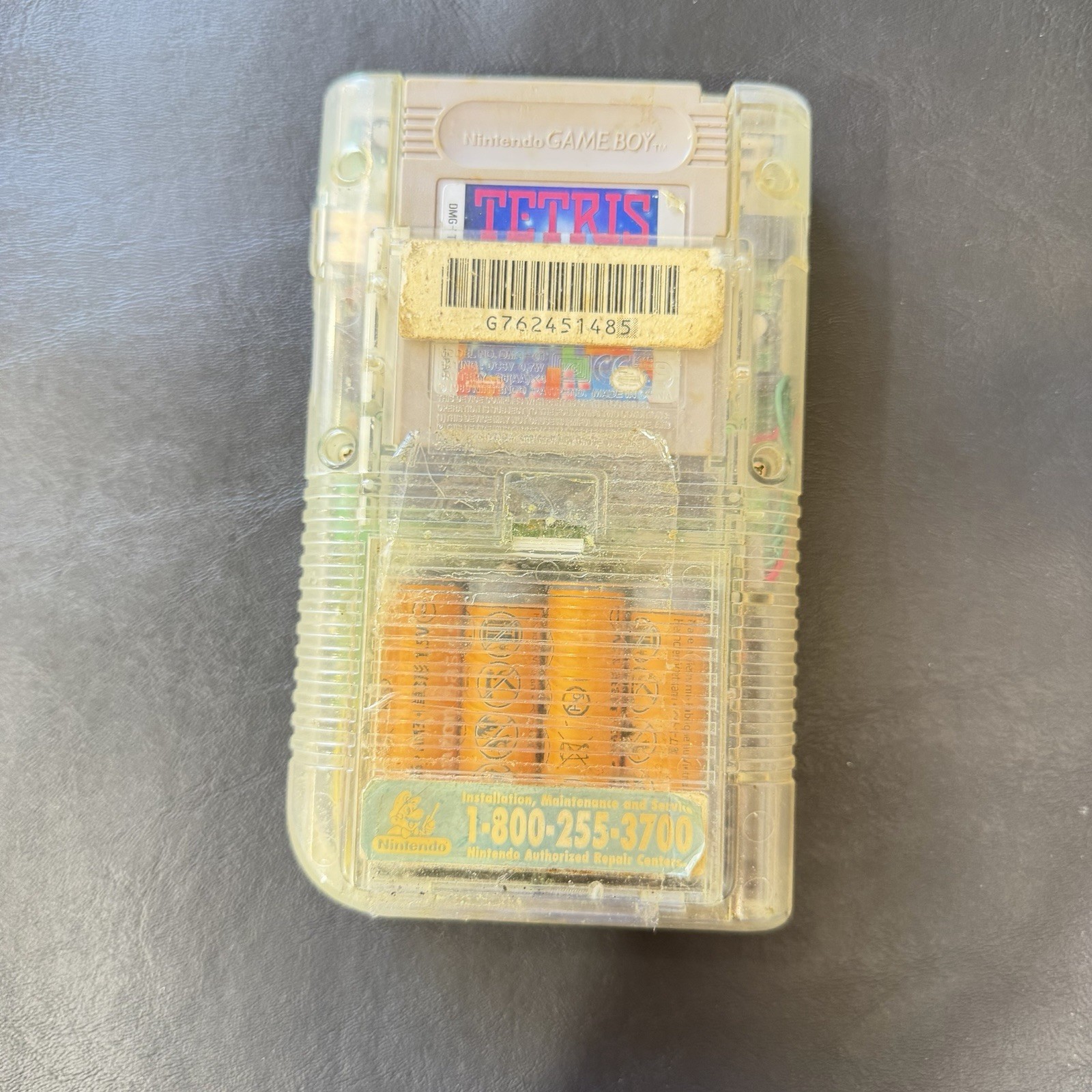 Nintendo Game Boy Original CLEAR Play it Loud – Tetris Included!
