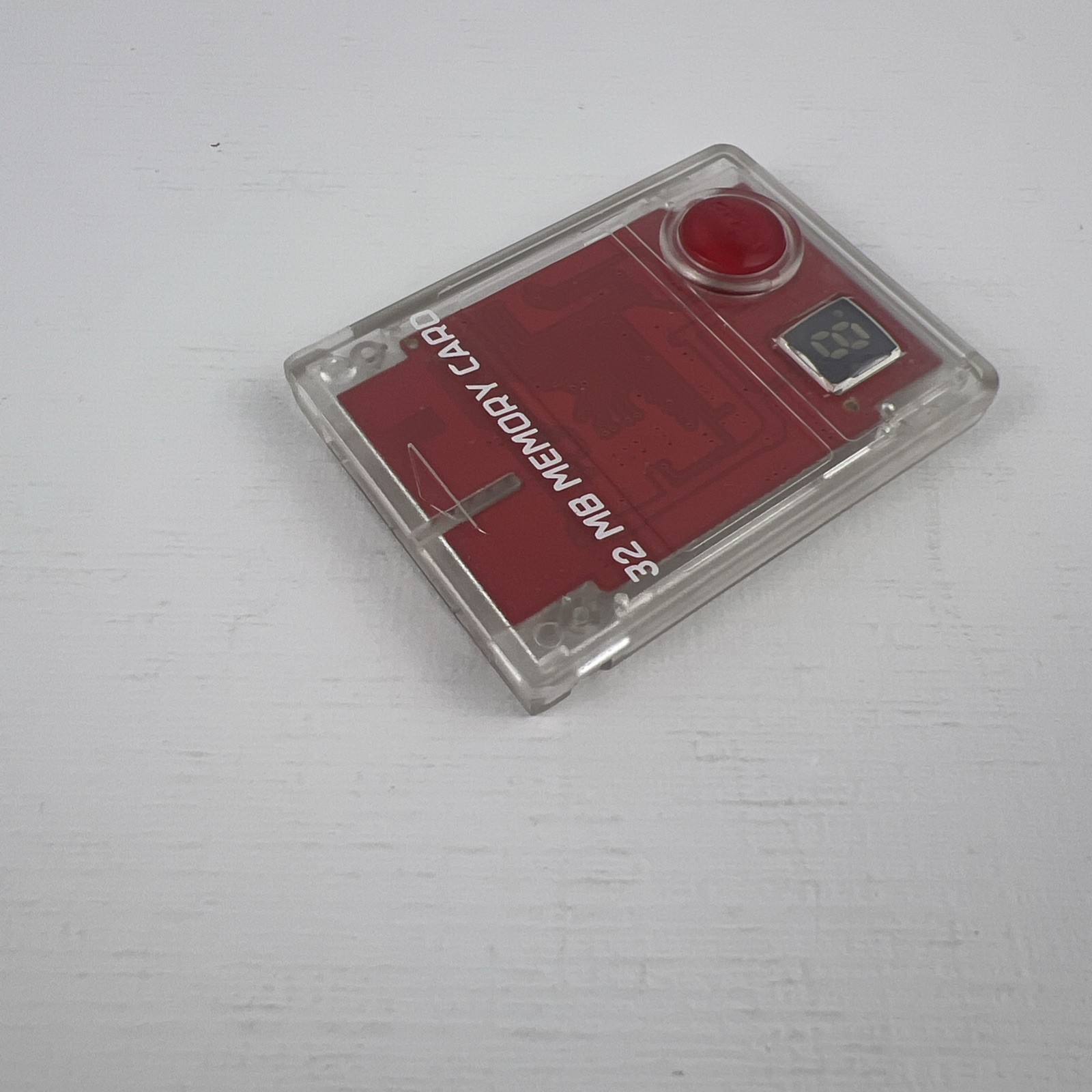 Nyko 32MB Memory Card for Sony Playstation 2, Clear/ Red PS2 Item# 80599-F09