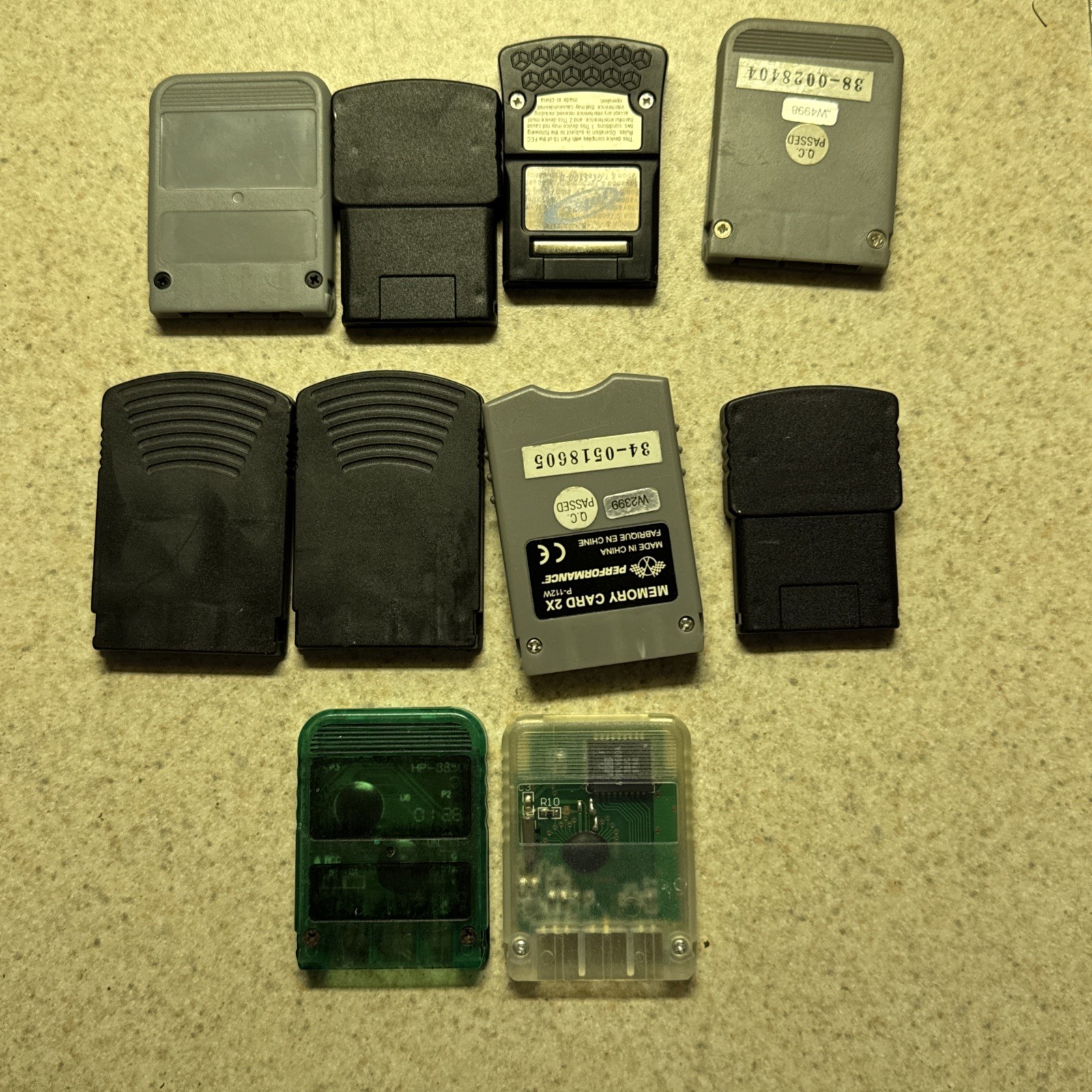 Bulk Lot: 10 Memory Cards for Retro Consoles — PS1/PS2/GameCube