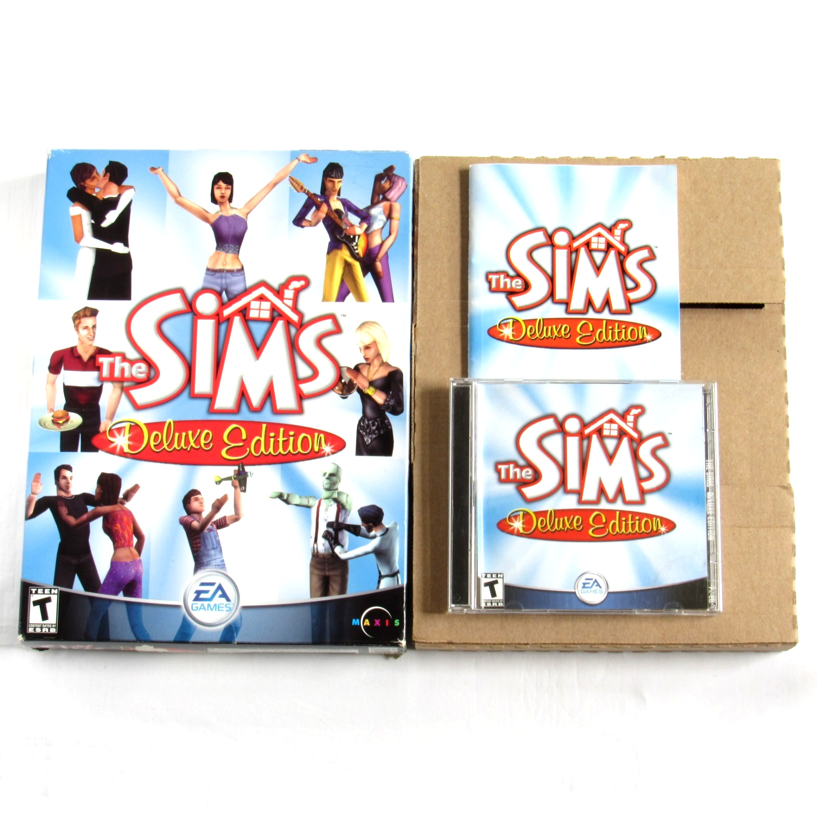 The Sims Deluxe Edition PC BIG BOX Game 2002 Complete Original Rare