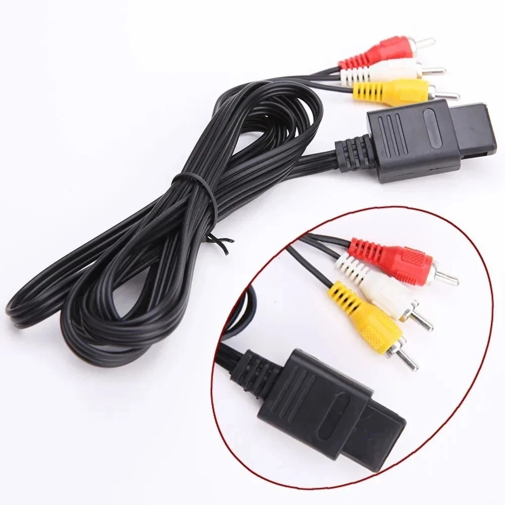 AV TV Audio Video Stereo Cable Cord For Nintendo 64 N64 SNES Gamecube 6FT