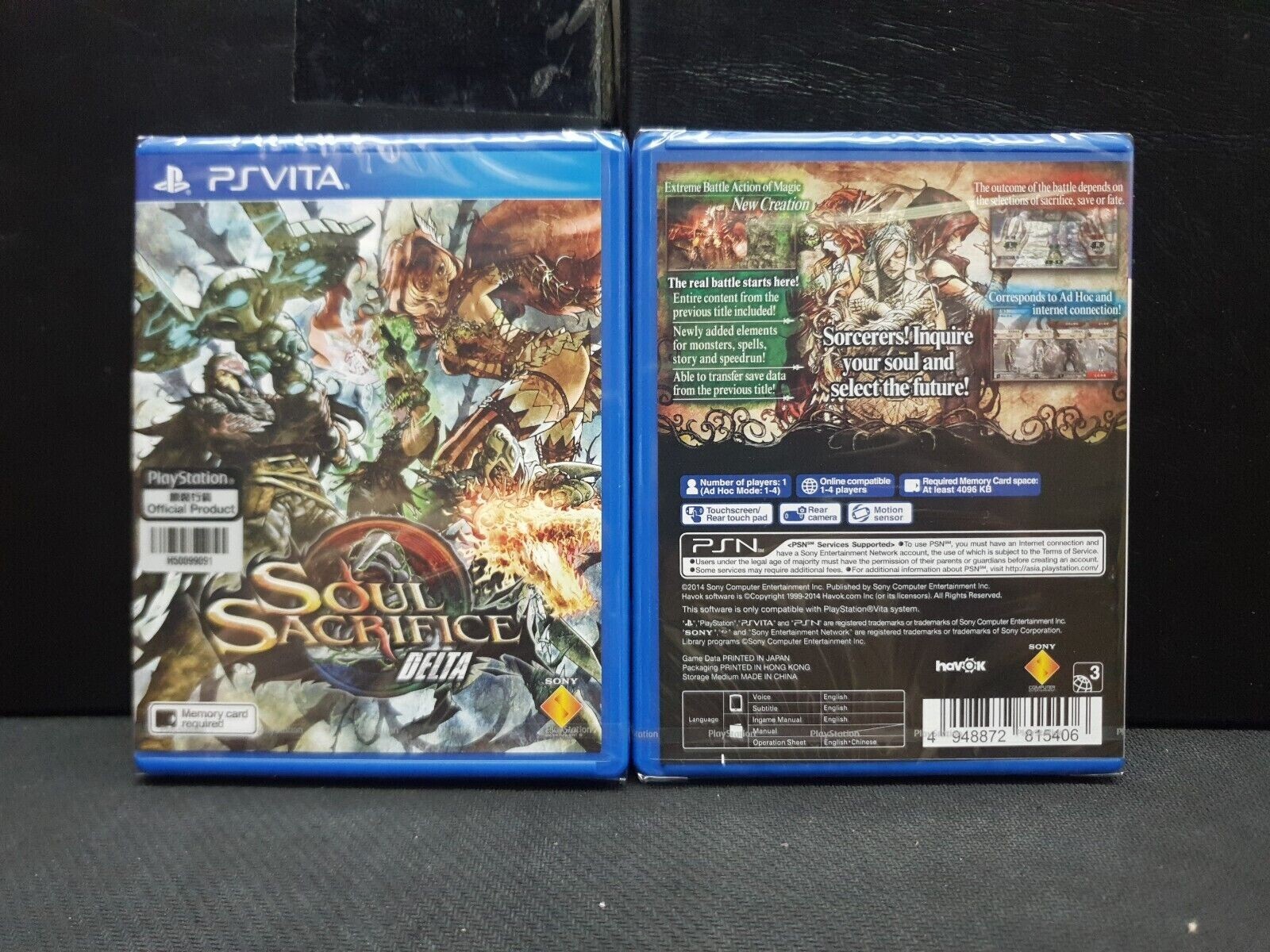 (ASIA ENGLISH VERSION) PS VITA Soul Sacrifice Delta (Brand New)