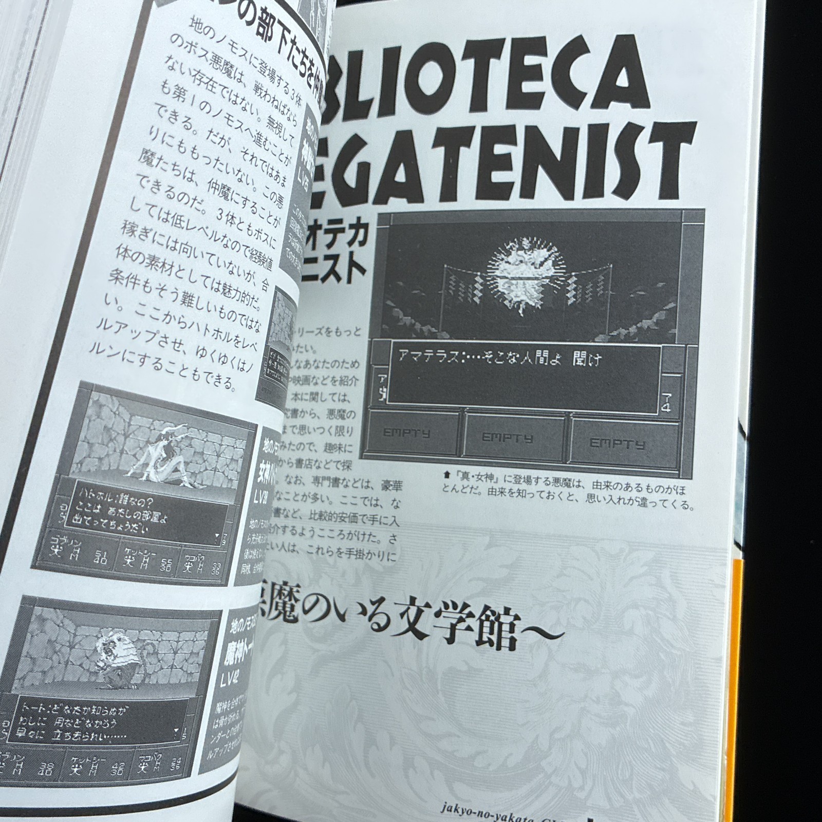 1995 Famicom Tsushin Shin Megami Tensei Yakyo no Yakata Fan Book Artbook Guide