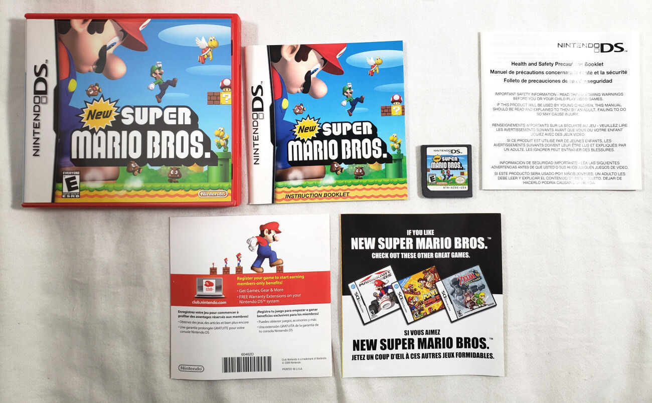 New Super Mario Bros 1 DS AUTHENTIC Nintendo COMPLETE genuine brothers bro cib