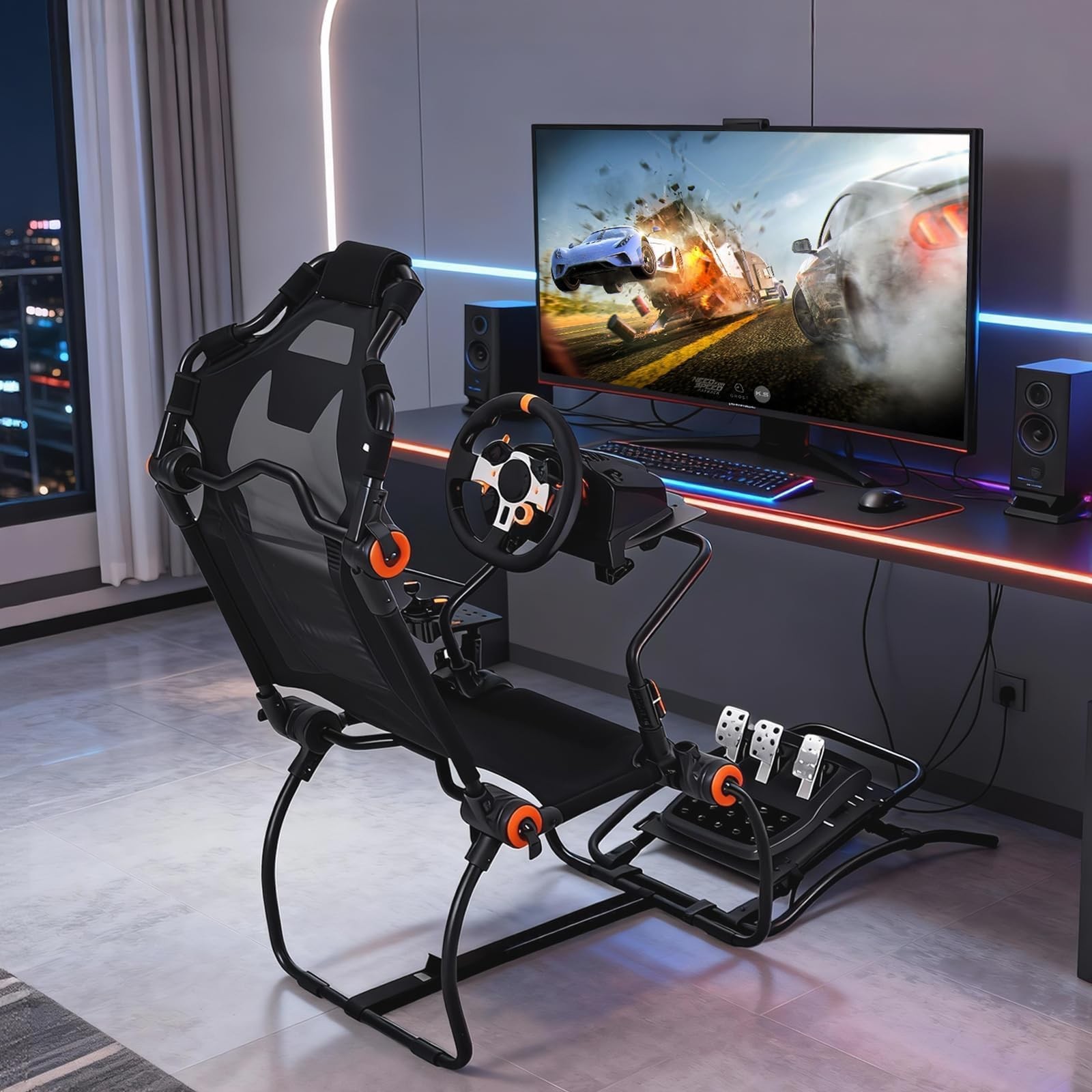 Racing Wheel Stand Sim Racing Simulator Cockpit for G923/G920/G29 & Thrustmaster