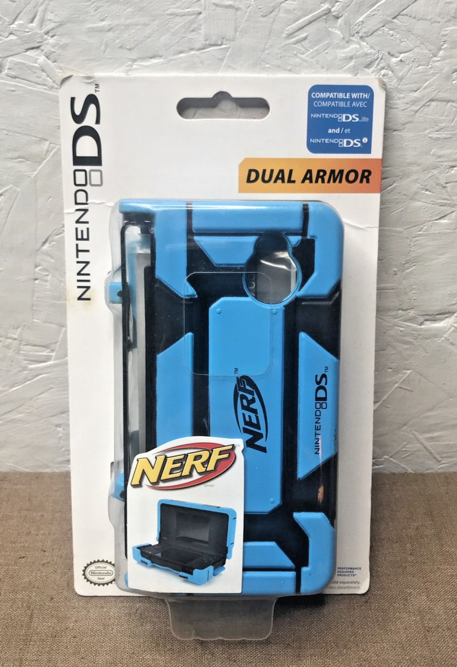 *Read Unused NERF Dual Armor Nintendo DSi / DS Lite Protective Case Blue Black