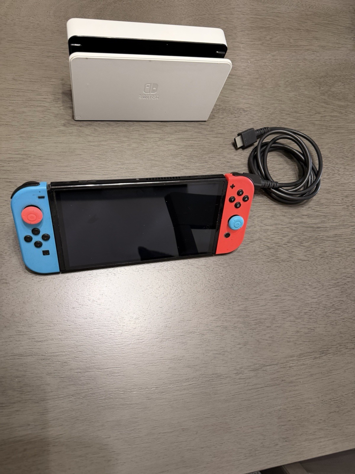 Nintendo Switch Console w/ White Dock & Red/Blue Joy-Con Controllers HDMI
