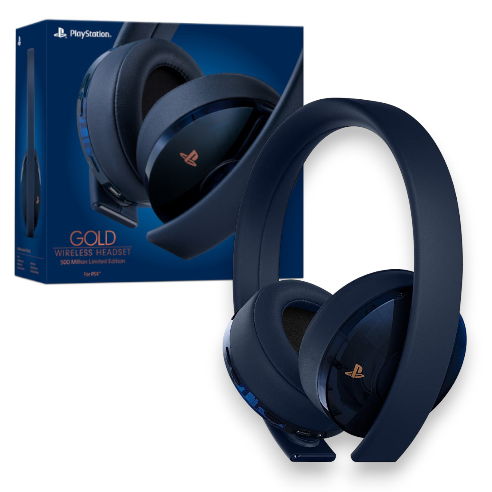 Sony PlayStation 4 GOLD Wireless Headset – 500 Million Edition [Brand New]