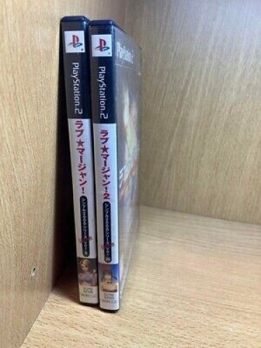 PS2 Love Mahjong 1 & 2 set SIMPLE 2000 Series Japan F/S
