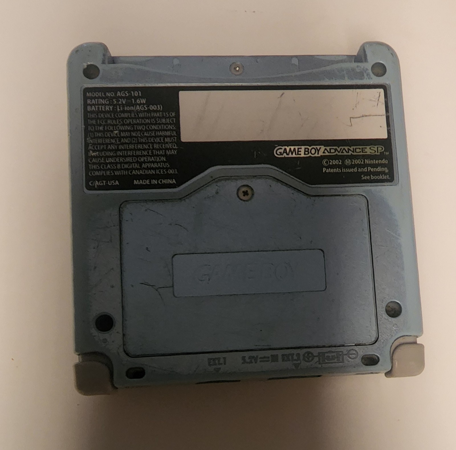Nintendo GameBoy Advance GBA SP Pearl Blue AGS-101 Console *Read Description**